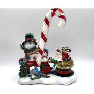 Vintage Snowman Santa Tumbling "Move that Candy Cane a little to the left!" OOAK